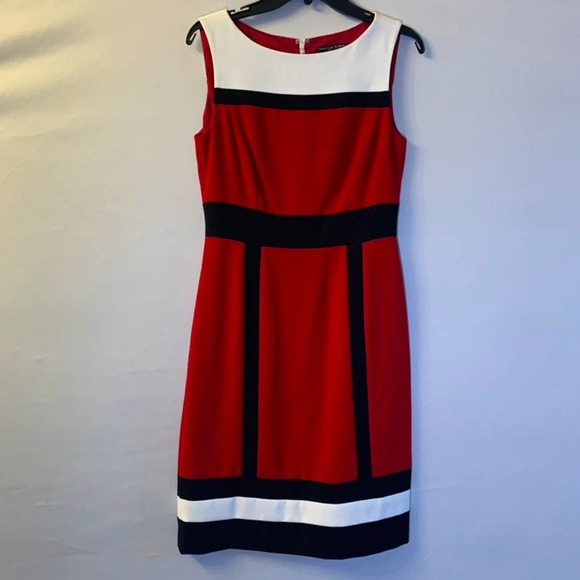 Isabella DeMarco Tahari Levine Colorblock Dress 4 - Picture 1 of 6